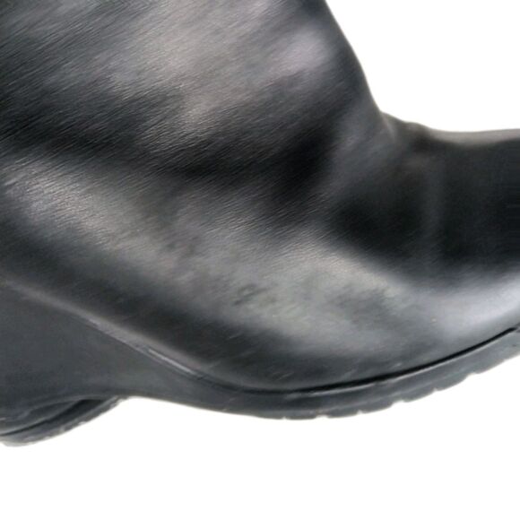 Prada Black Leather Wedge Boots Women's Size 36 | US 6 - Picture 11 of 15